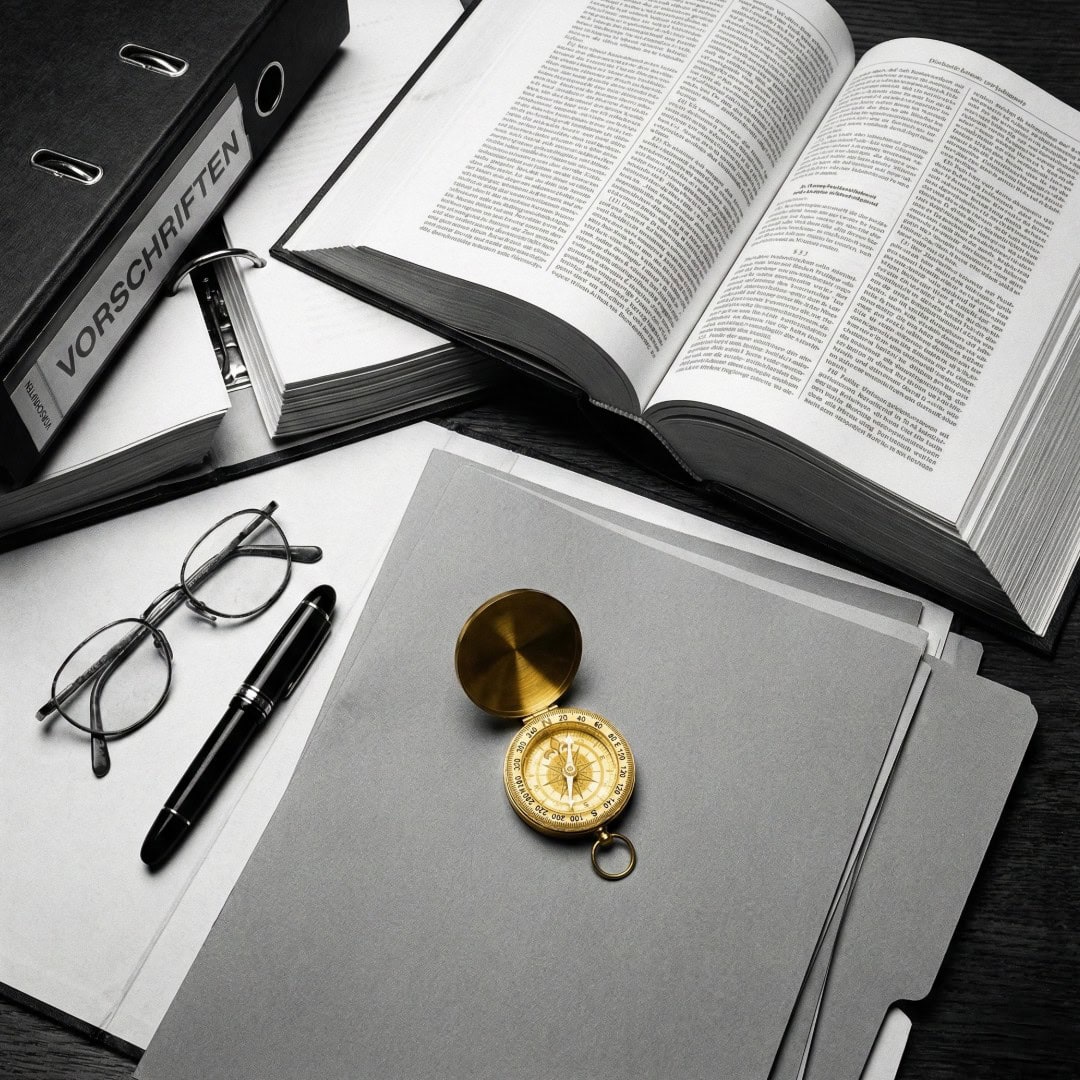 Wissenschaftliche Literatur und Uhren auf einem Schreibtisch, Fokus auf Forschung und Zeitmanagement.