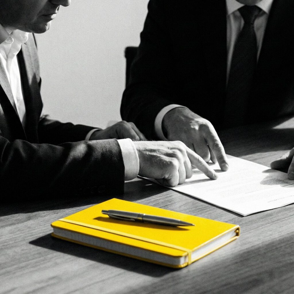 Geschäftstreffen mit Fokus auf OP-Planung und Zusammenarbeit.