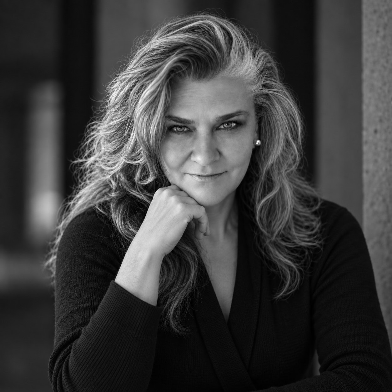 Schwarz-weiß Portrait von Gabi Harrer